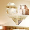 Pack de 100 stickers miroirs mosaïques 2 x 2 cm - Autocollants stickers adhésifs effet miroir