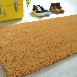 Paillasson - Tapis brosse Coco - Ecru - Ep, 17 mm - Echantillon 13 x 13 cm