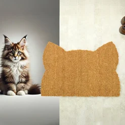 Paillasson Coco - Chat Miaou - Ecru - 73 x 52 cm