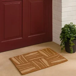 Paillasson coco embossé motifs primitifs 40x60cm