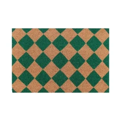 Paillasson coco imprimé damiers 40x60cm
