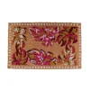 Paillasson coco imprimé floral rose 50x80cm