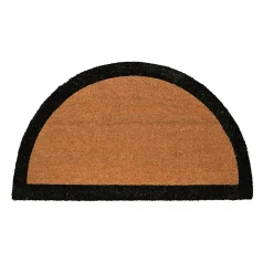 Paillasson coco Kebir cadre GoodHome noir L.45 x l.75 cm