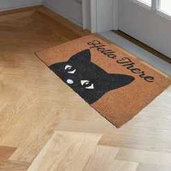 Paillasson coco Kebir Chat Hello there GoodHome L.60 x l.40 cm