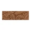 Paillasson de marche coco embossé feuillages 25x75cm