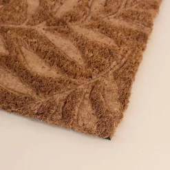Paillasson de marche coco embossé feuillages 25x75cm