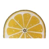 Paillasson d'entrée demi lune citron antidérapant en fibre de coco jaune L.60 x l.40cm Ornami
