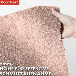 Paillasson Domenico Tapis de propreté élégant et pratique Beige clair 50 x 80 cm - Floordirekt