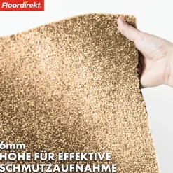 Paillasson Domenico Tapis de propreté élégant et pratique Beige 50 x 80 cm - Floordirekt