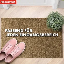 Paillasson Domenico Tapis de propreté élégant et pratique Beige 50 x 80 cm - Floordirekt