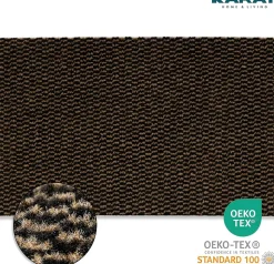 Paillasson Mélange, Tapis de Porte pour l'entrée, label OEKO-TEX standard 100, Noir/Marron, 200 x 100 cm