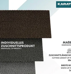 Paillasson Mélange, Tapis de Porte pour l'entrée, label OEKO-TEX standard 100, Noir/Marron, 200 x 100 cm