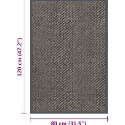 Paillasson touffeté 80x120 cm Marron foncé vidaXL