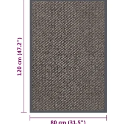 Paillasson touffeté 80x120 cm Marron foncé vidaXL