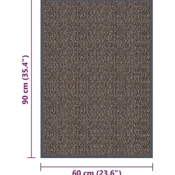 Paillasson touffeté 60x90 cm Marron foncé vidaXL