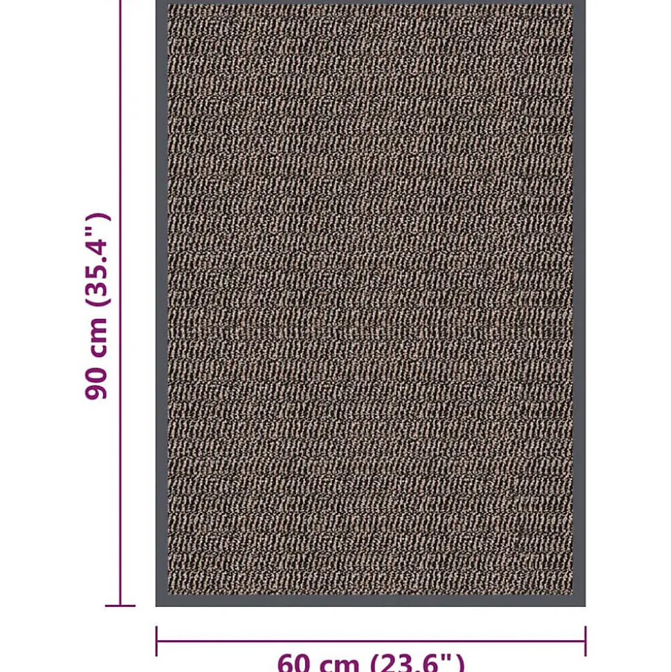 Paillasson touffeté 60x90 cm Marron foncé vidaXL