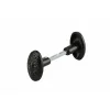 Paire de boutons en fonte peinte pour porte, carré 6mm, fourreau adaptateur 7mm, noir - THIRARD