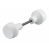Paire de boutons Horga pour porte, carré 6mm, 1 portée, blanc - THIRARD