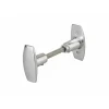 Paire de boutons pour porte, carré 6mm, fourreau adaptateur 7mm - THIRARD
