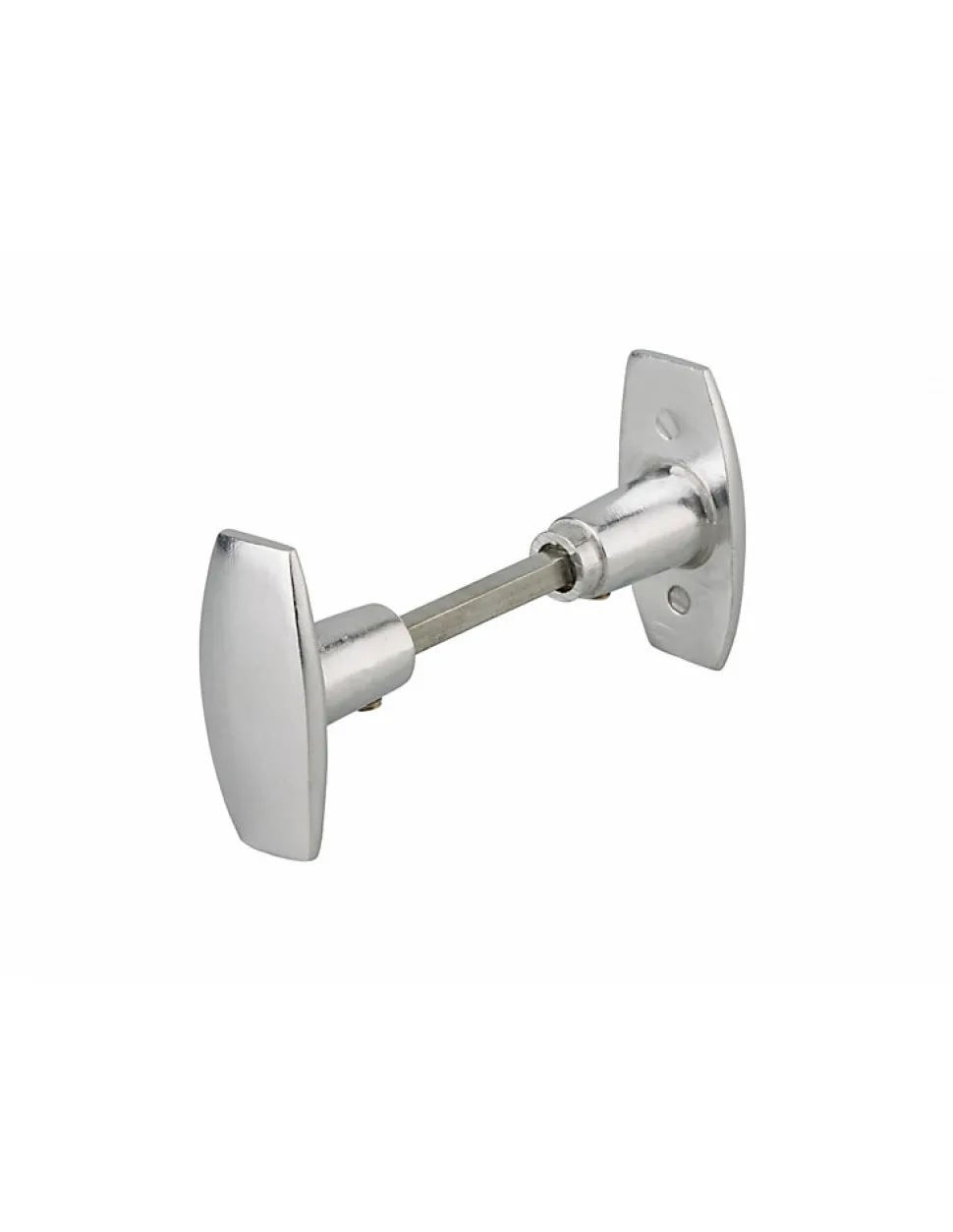 Paire de boutons pour porte, carré 6mm, 1 portée, argent - THIRARD