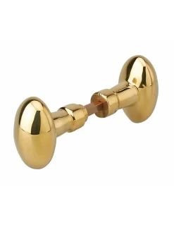 Paire de boutons pour porte, carré 6x110mm, 1 portée, laiton poli - THIRARD
