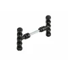 Paire de boutons torsadés pour porte d'entrée, fer, carré 6mm, 1 portée, noir - THIRARD