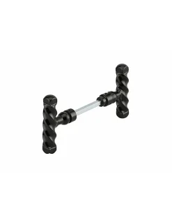 Paire de boutons torsadés pour porte d'entrée, fer, carré 6mm, 1 portée, noir - THIRARD