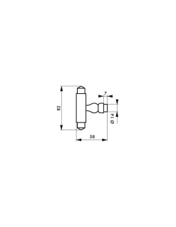Paire de boutons torsadés pour porte d'entrée, fer, carré 6mm, 1 portée, noir - THIRARD