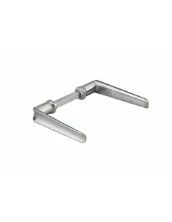 Paire de béquilles Alsace pour porte, carré 8mm, 2 portées, argent - THIRARD
