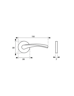 Paire de béquilles Canopee pour porte, carré 7mm, argent - THIRARD