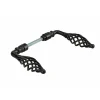 Paire de béquilles double fil torsadé pour porte, carré 6x100mm, 1 portée, noir - THIRARD