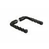 Paire de béquilles fil torsadé pour porte, carré 7x100mm, 2 portées, noir - THIRARD