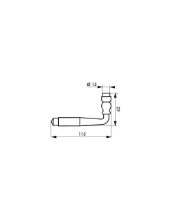 Paire de béquilles fil torsadé pour porte, carré 7x100mm, 2 portées, noir - THIRARD