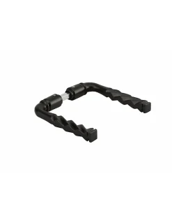 Paire de béquilles fil torsadé pour porte, carré 7 x 70mm, fourreau adaptateur 8mm, laqué noir - THIRARD
