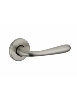 Paire de béquilles Junon pour porte, carré 7mm, nickelé brossé - SP