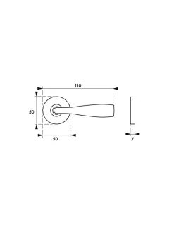 Paire de béquilles Lada pour porte, carré 7mm, argent - THIRARD
