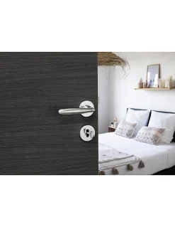 Paire de béquilles Luxor pour porte, carré 7mm, chromé brillant - THIRARD