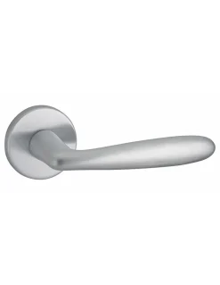 Paire de béquilles Luxor pour porte, carré 7mm, chromé satiné - THIRARD