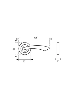 Paire de béquilles Maxima pour porte, carré 7mm, chromé satiné - THIRARD