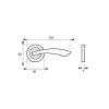 Paire de béquilles Maxima pour porte, carré 7mm, chromé brillant - THIRARD