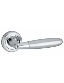 Paire de béquilles Mirella2 pour porte, carré 7mm, chromé brillant/satiné - THIRARD