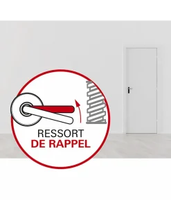 Paire de béquilles Mirella2 pour porte, carré 7mm, chromé brillant/satiné - THIRARD