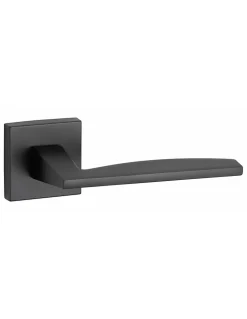 Paire de béquilles Modena pour porte, carré 7mm, noir mat - THIRARD