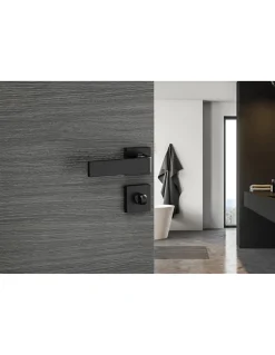 Paire de béquilles Monza pour porte, carré 7mm, noir mat - THIRARD