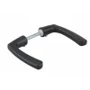 Paire de béquilles pour porte, carré 6x110mm, 1 portée, noir - THIRARD