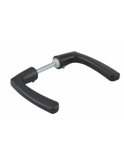 Paire de béquilles pour porte, carré 6x110mm, 1 portée, noir - THIRARD