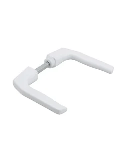 Paire de béquilles pour porte, carré 7mm, 1 portée, blanc - THIRARD