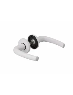 Paire de béquilles pour porte d'entrée Chantilly, carré 7mm, laqué blanc - THIRARD