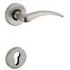 Paire de béquilles pour porte, carré 7mm, nickelé satiné - THIRARD