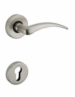 Paire de béquilles pour porte, carré 7mm, nickelé satiné - THIRARD